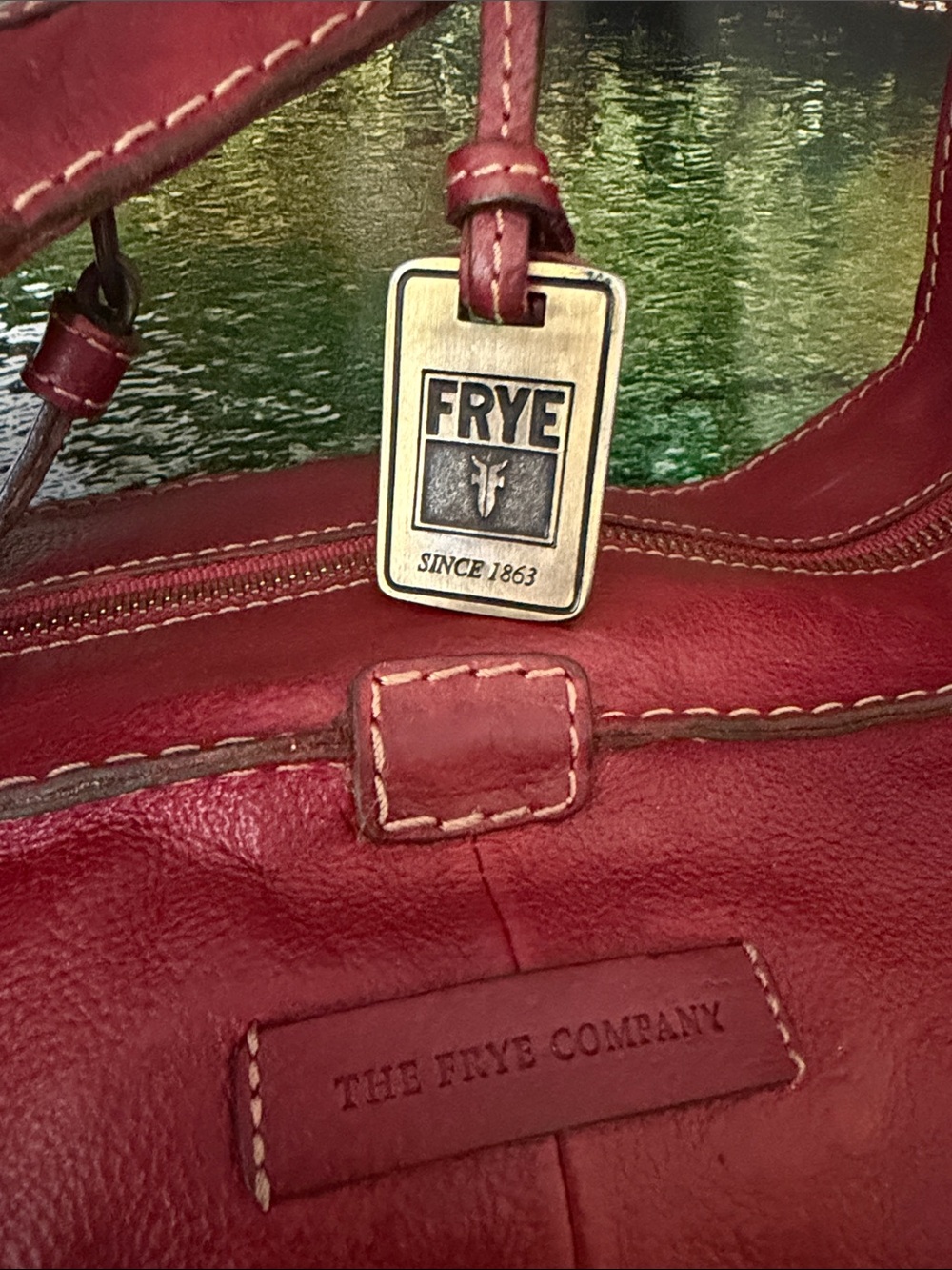 Frye Oxblood Red Leather artisan hobo Shoulder Bag EUC - Picture 2 of 16